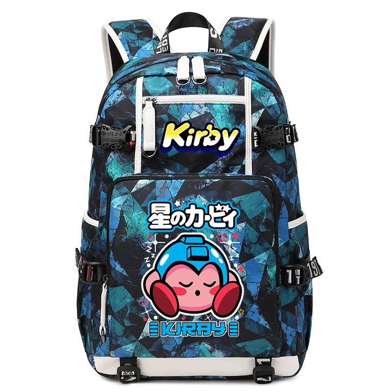 Kirby Cartoon Print Studentenrugzak Grote Capaciteit Reis Schooltas voor Kinderen Tieners