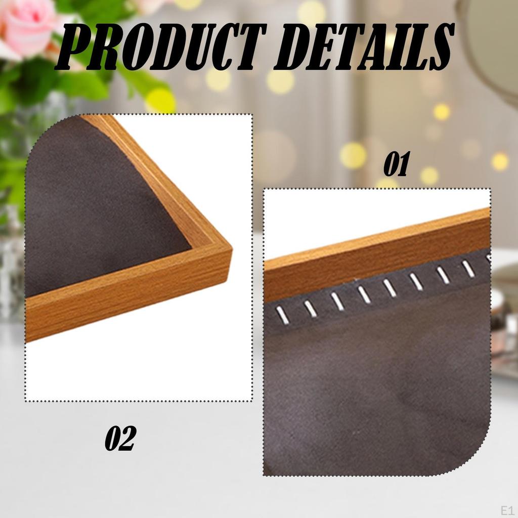 Schmuckaufbewahrungstablett Organizer Halskettenhalter Geschenke Große Kapazität Stapelbar Tragbar Holz Ornament