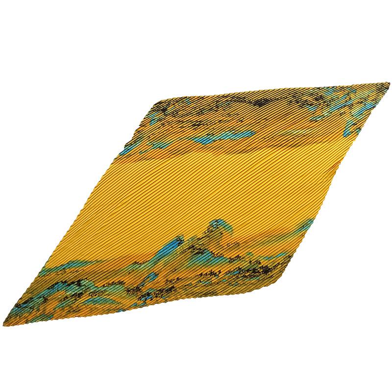 Korean Pleated Silk Scarf 70cm: Women's Spring/Autumn Fashionable Thin Scarf – Ideal for Flight Attendants & Headscarf Use