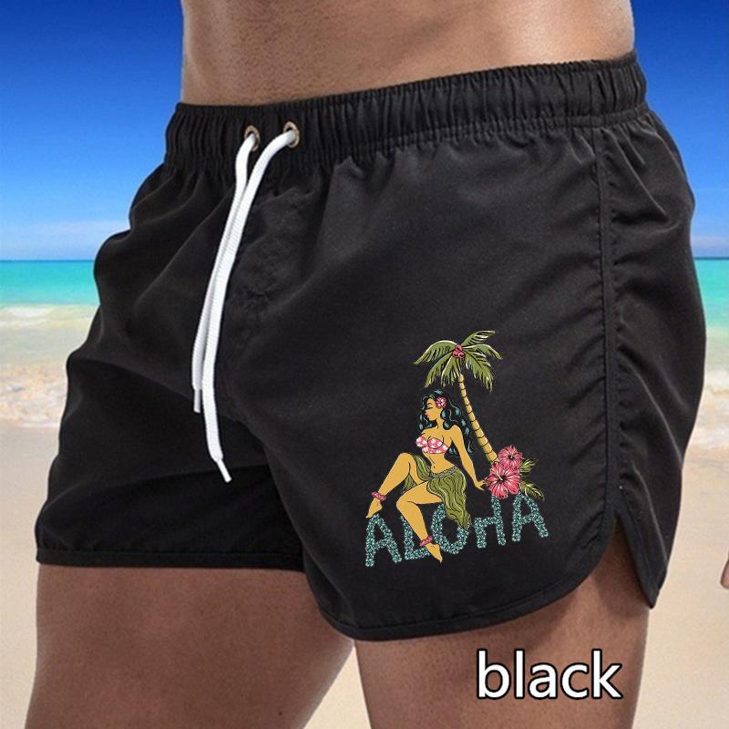 BBK-76 Summer New Men's Quick-Drying Swim Trunks Sports Pants Swimwear Beach Shorts Jogging Shorts Sports Creative Basketball Print
