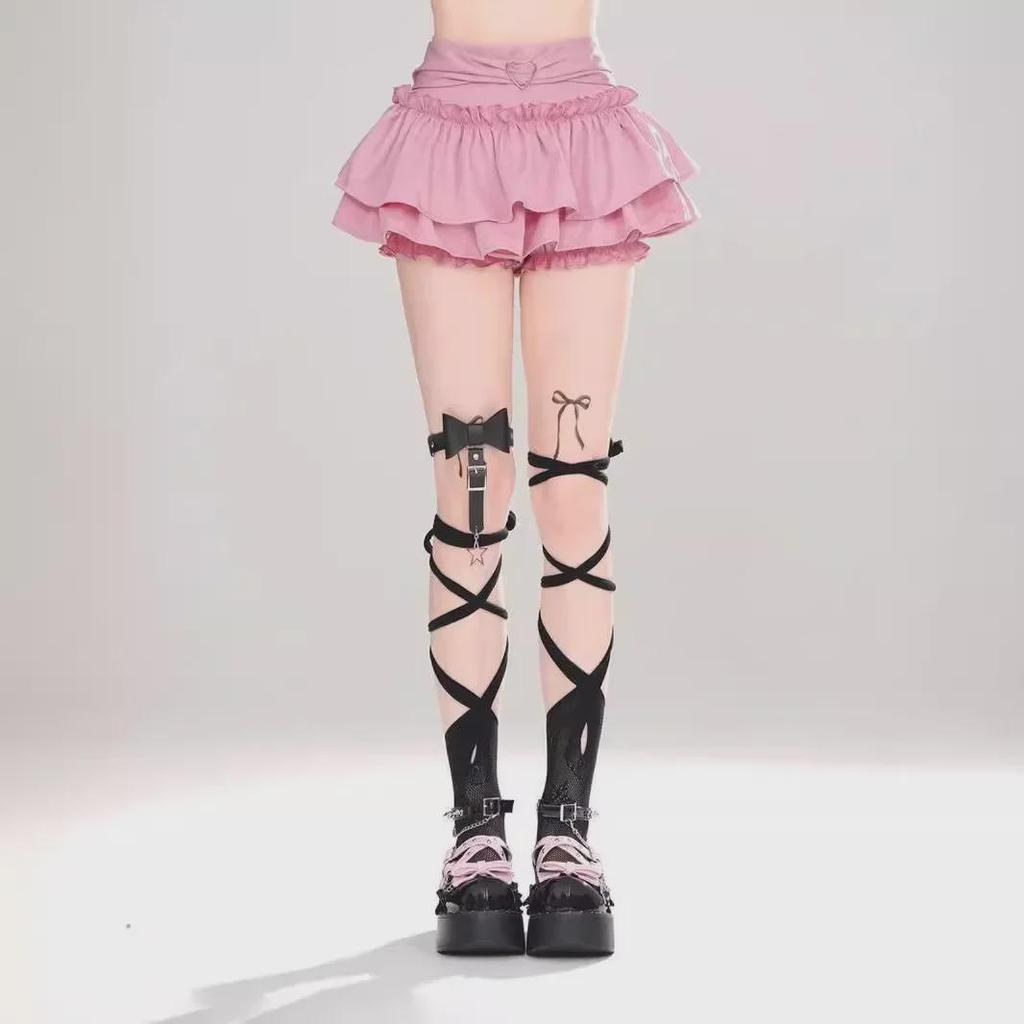 Women's Pink A-Line Pleated Puffy Cake Skirt - Summer 2024 Slim Fit Short Skirt