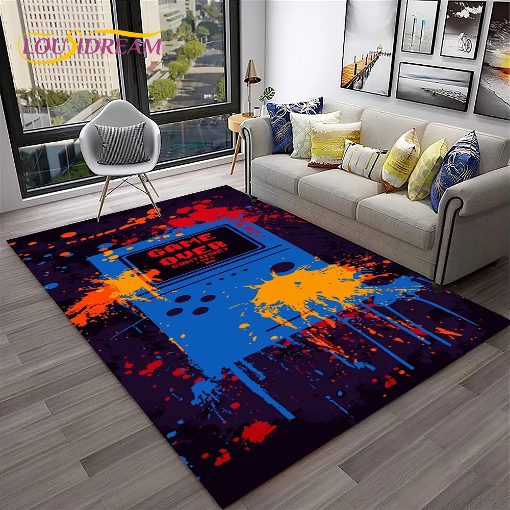 Game Boy GamePad consola de juegos Retro alfombra para el hogar sala de estar dormitorio sofá felpudo decoración, alfombra para área de niños alfombra antideslizante