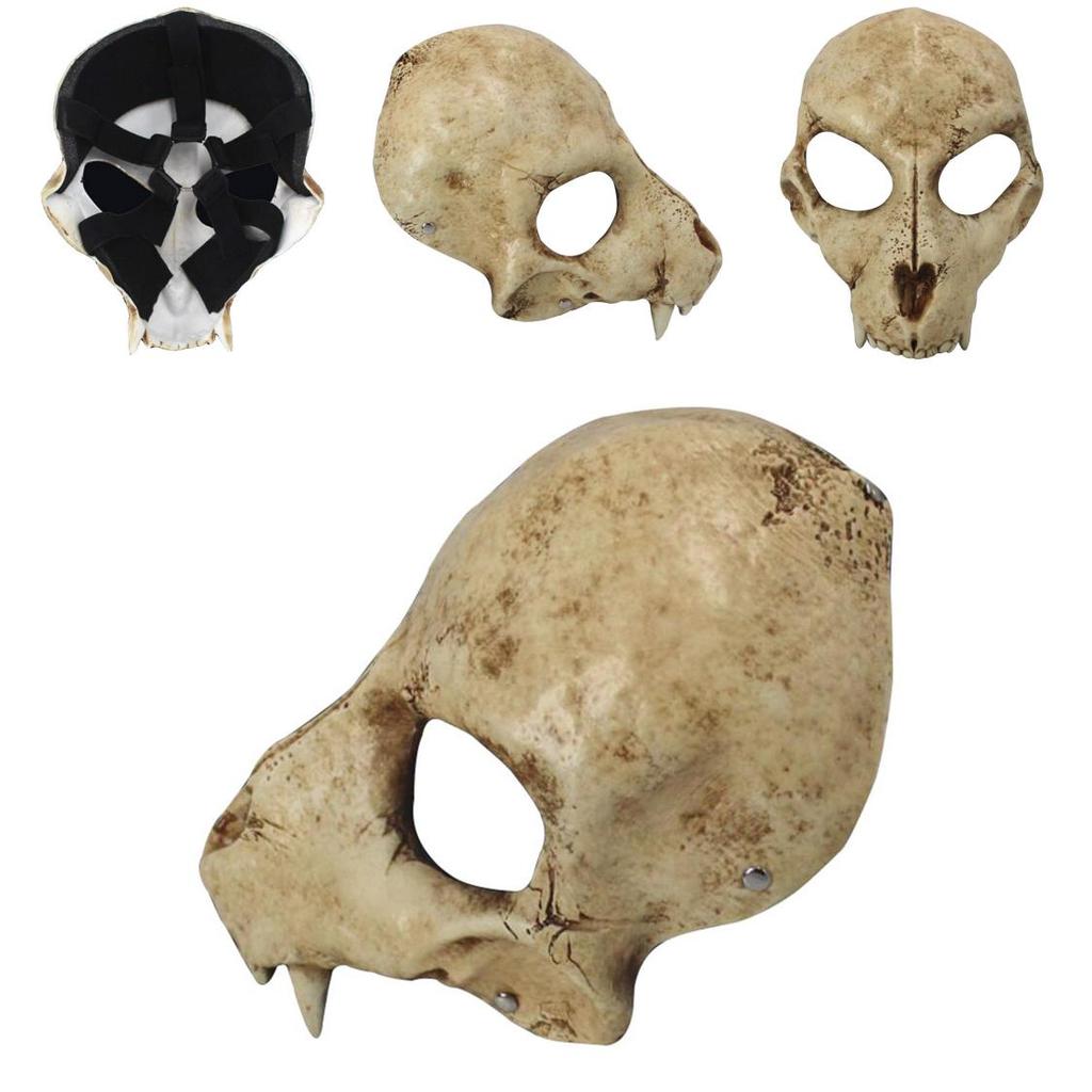 Skull Wolf Mask Horror Prop With Resin Construction For Cosplay And Themed Celebrations