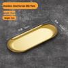 ZISIZ Stainless Steel Oval Serving Tray