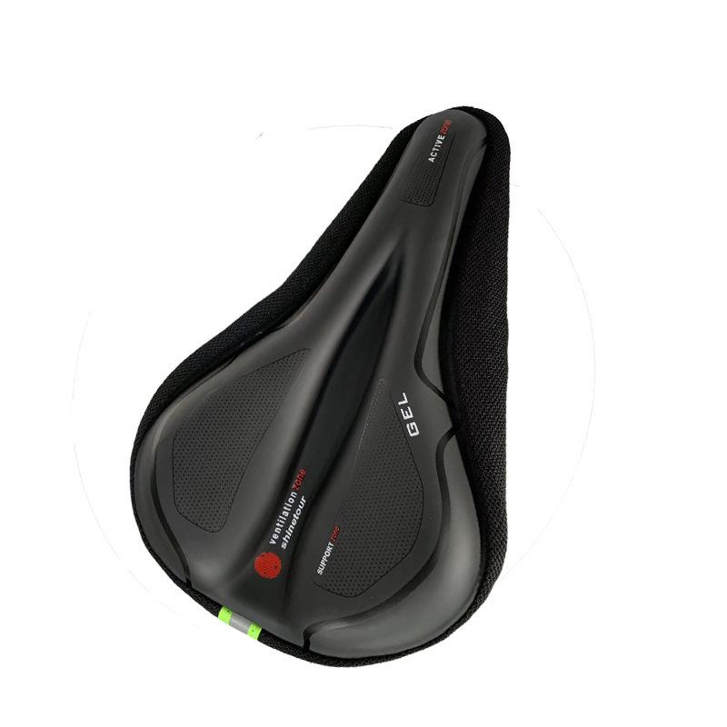 Ultra Soft Thickened Silicone Gel Bike Seat Cover Shock Absorbing Ergonomic Bicycle Saddle Cushion Mountain Road Bike Accessory One size красный