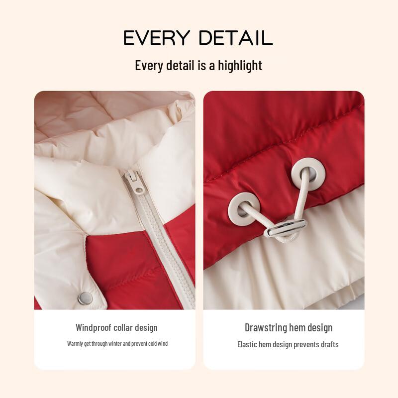 MOMOCO Boys' Printed Hooded Winter Down Jacket