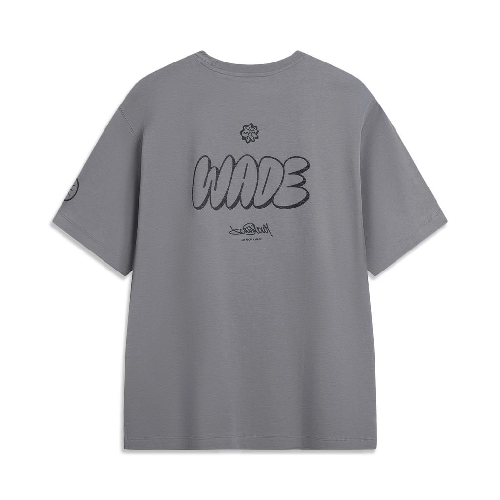 Li Ning X Jay Flow Collaboration Letter Round Neck Pullover Printed Comfortable Versatile Loose Casual Simple Sports Short Sleeve T-Shirt AHSVA09-2