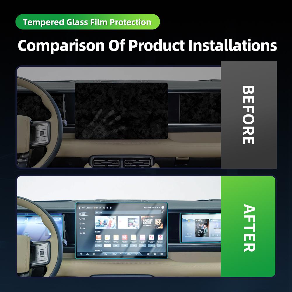 Car Tempered Glass Protective Film For BYD Formula Leopard 5 Titanium 5 2025+ GPS Navigation Dashboard Display Screen Protector