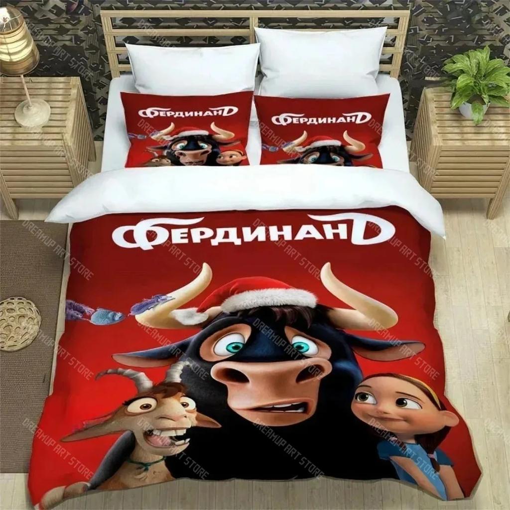 Cartoon Ferdinand Bettwäsche-Sets 3D-Druck Nina Lupe Angus Bettbezug Kissenbezug Für Kinder Erwachsene Jungen Mädchen Geschenke