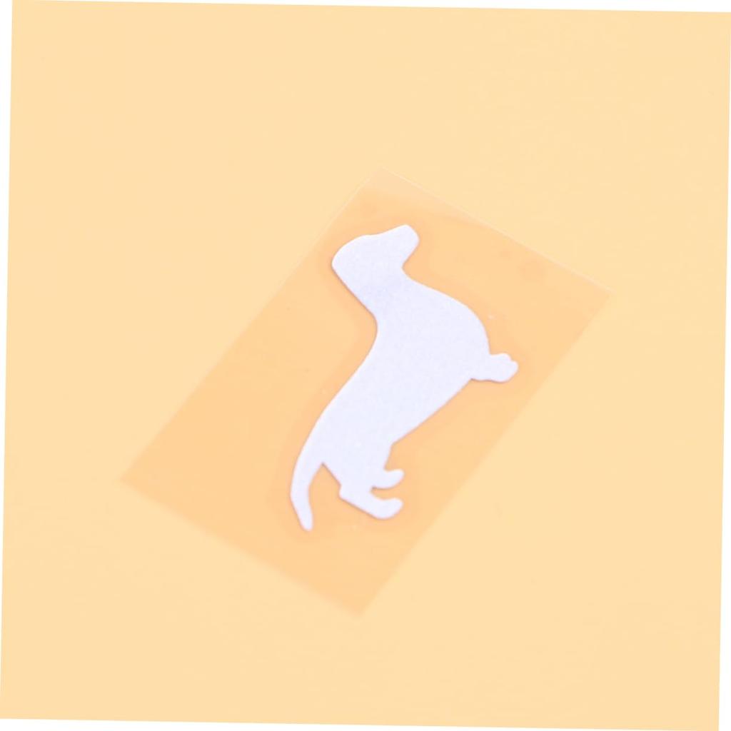 FELTECHELECTR SEAL REFLECTIVE CAR STICKER STICKER C075 Dachshund White