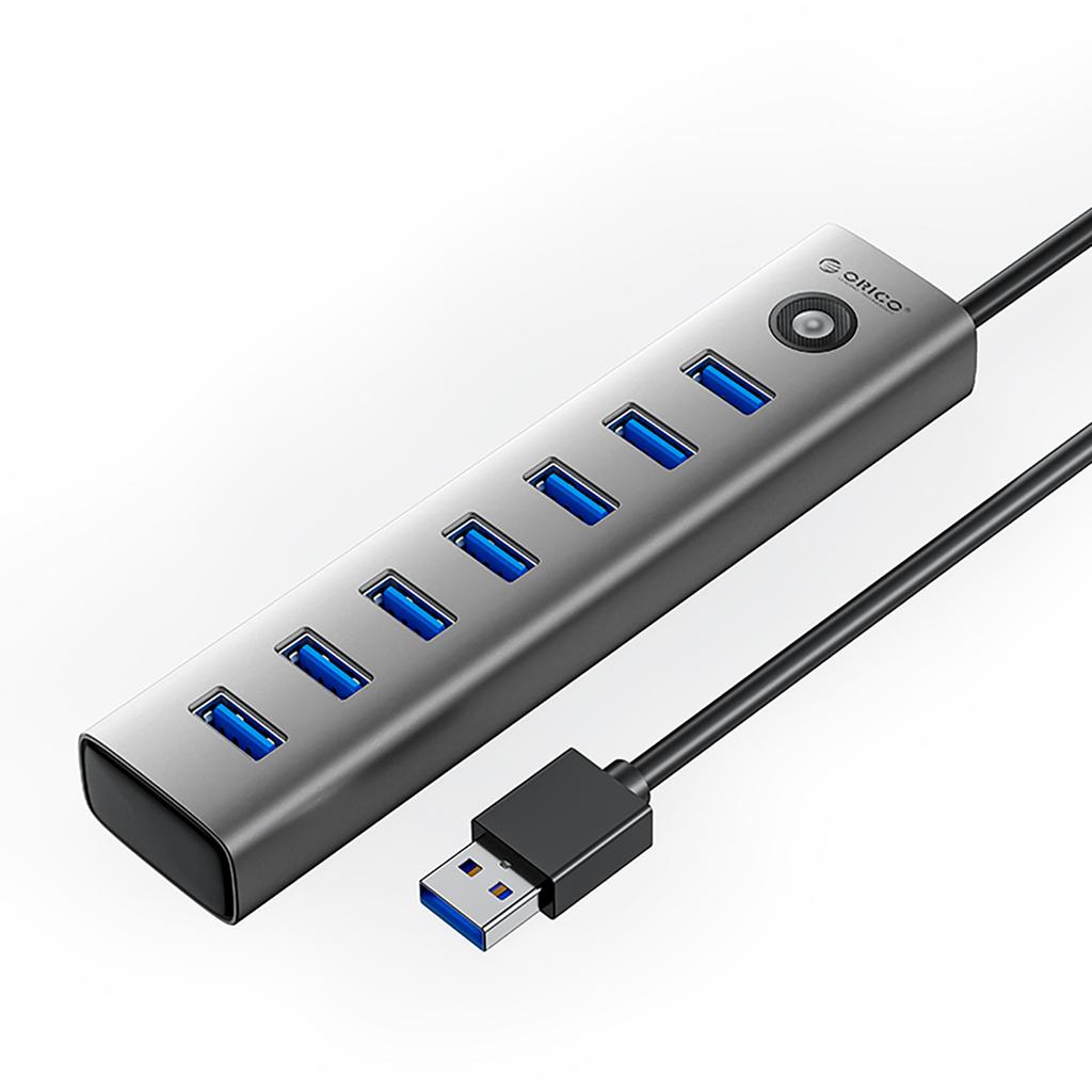 Hub CL7U-U3 Splitter 7x USB-A USB-C 5V 3A 1m - Gray