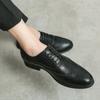 Fashion Italian Brand High Quality Vintage Oxford Shoes Lace Up Engraved Brogue Thick Sole Designer Men's Shoes Business Leather Shoes