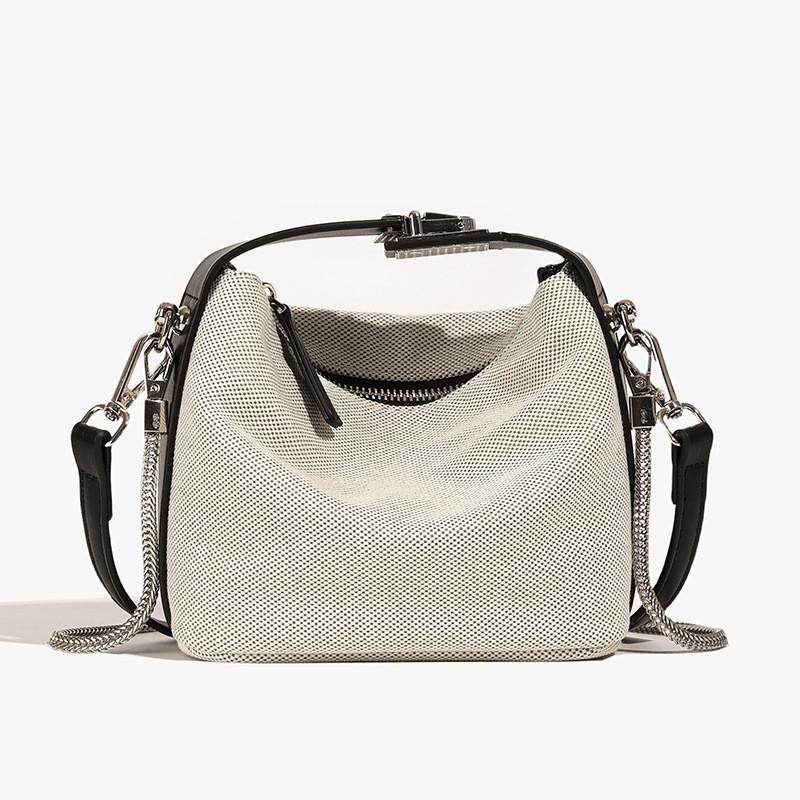 Ielgy Hong Kong Style Denim Handbag Casual All-Match Niche Shoulder Bag Literary Shoulder Messenger Bag