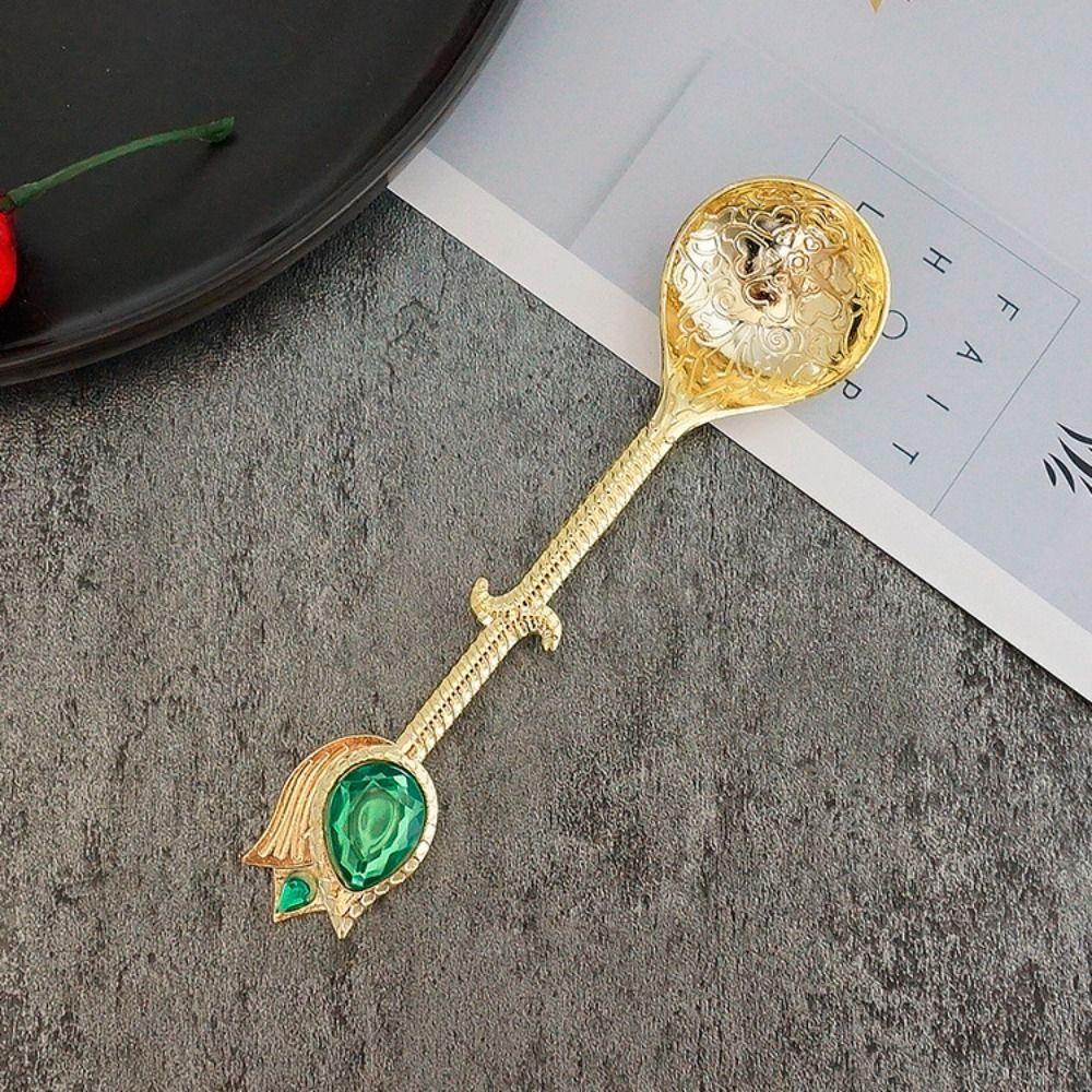 Royal Style Tableware Zinc Zinc Zinc Alloy Kitchen Tools Sugar Spoon Tea Spoon Coffee Spoon Dessert Spoon
