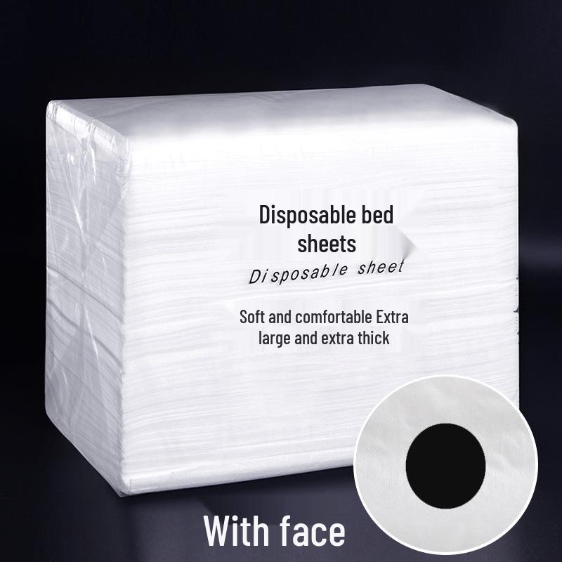 Waterproof Disposable Massage Bed Sheets with Hole, Oil-Proof, Thickened, Non-Woven, Breathable, 100 Pack