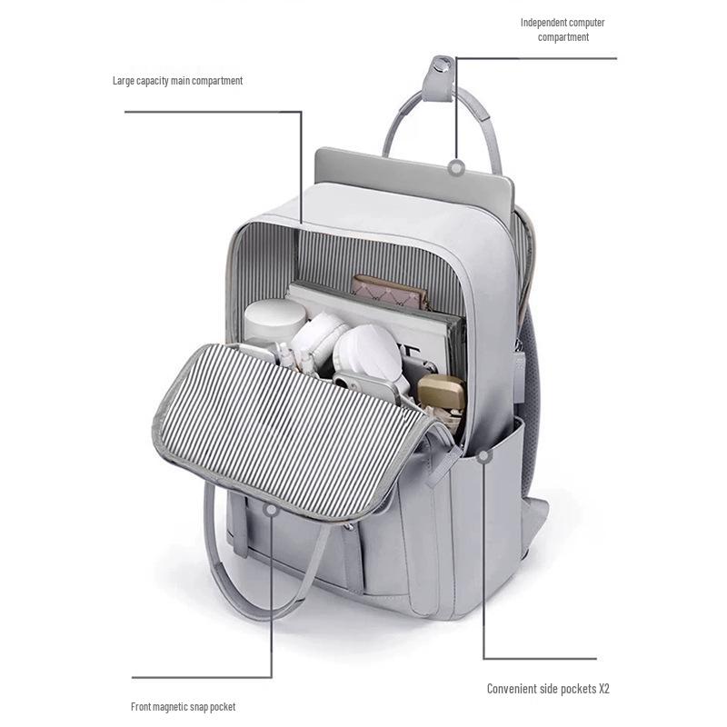 Women's Large Capacity Multi-Compartment Travel Backpack for Daily Commute and Laptop Storage