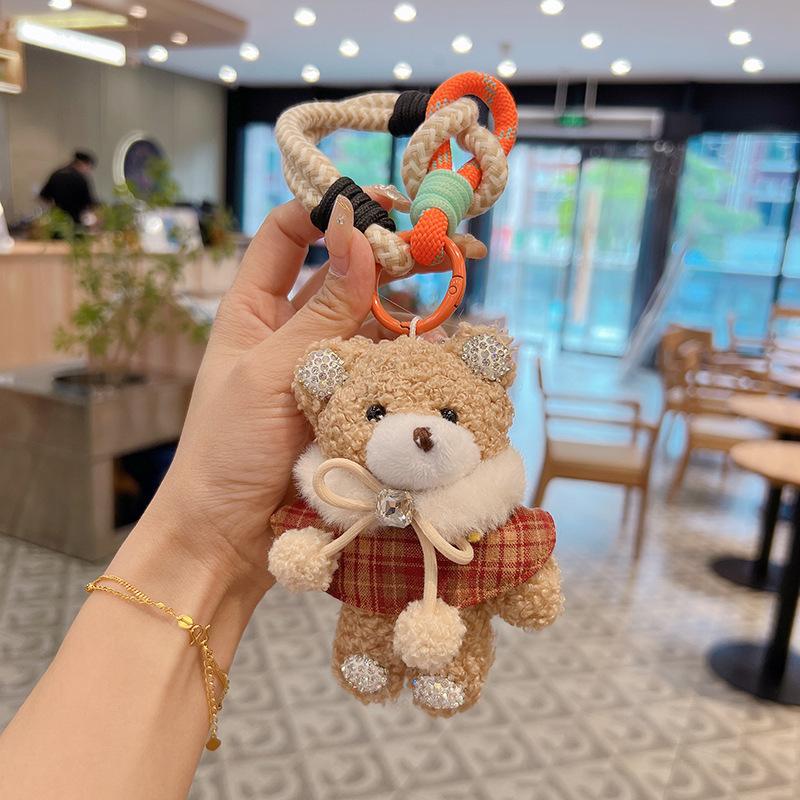 Shawl Terry Bear Keychain Cute Cute Doll Bag Pendant Cute Doll Finished Pendant Female