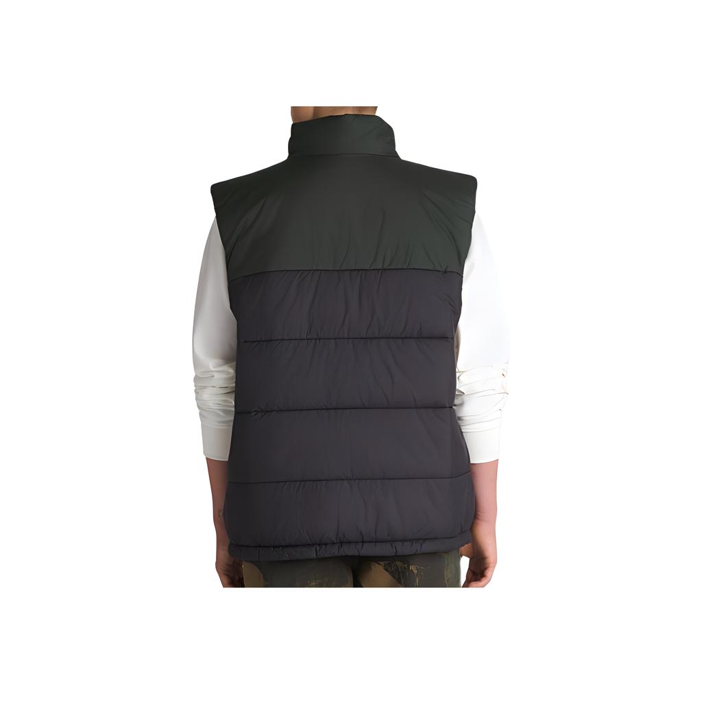 Vans Colorblock Zip-Up Stand Collar Vest Unisex Outerwear Black Dark-Green VN000A8ACM3