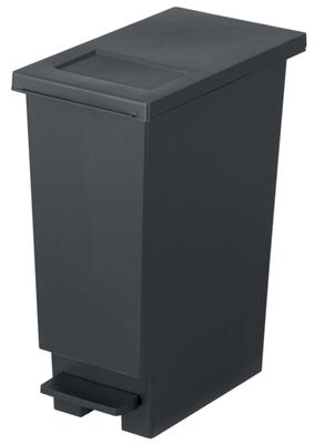 Shinki Gosei Dragonfly Swish Trash Can 20 Liters You Can Throw Away Trash Without Opening the Lid Push Type Pedal Type Charcoal Black Lid Included