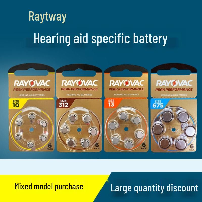 Rayovac Zinc-Air Hearing Aid Batteries 1.45V A10, A312, A13, A675 