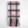 Korean-Style Thick Mohair Braid Plaid Tassel Snood Scarf for Couples and Students