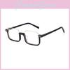 Retro Quadratische Blaulichtblockierende Brille Für Erwachsene Mit PC-Gläsern Und Halbrahmen-Design