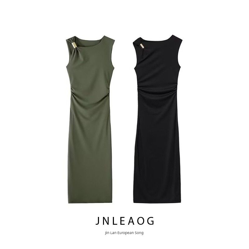 Jnleaog Autumn New Women's Clothing Fashion Style Stylish Metal Inlaid Dress 1026151527