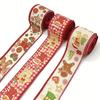 Unique Christmas Decoration Red Burlap Ribbon With Adorable Gingerbread Man Prints For Seasonal Styling