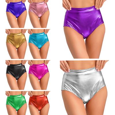 Kadın Metalik Booty Şort Parlak Hot Pants Dans Müzik Festivali Giyim Rave Parti Altları