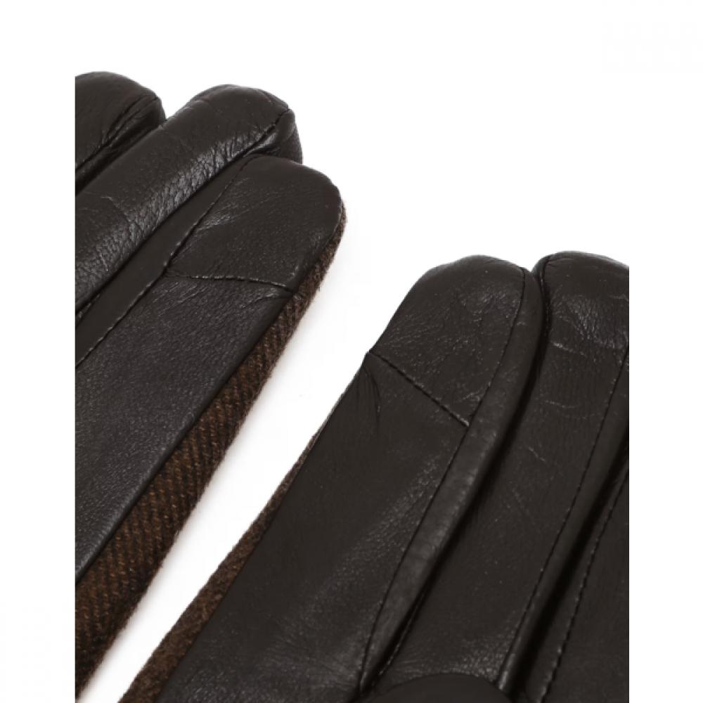 DakS Women S gloveS Brown Herringbone Leather gloveS Dcgv6f281w3