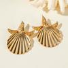 Exaggerated starfish gold earrings ins wind shell beach wind stud earrings