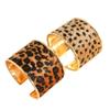 Metal Leopard Print Cuff Bangles Minority Design Exaggerated Bracelet  Gift