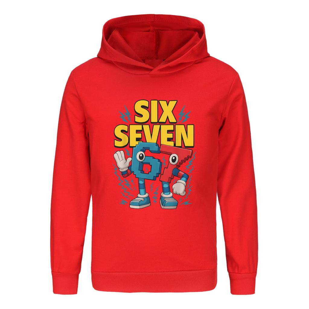 67 Six Seven Hoodie Girls Autumn Jacket Steal A BrainRot Kids Long Sleeve Coat Toddler Boy Hood Sweatshirt Cute Children Clothes
