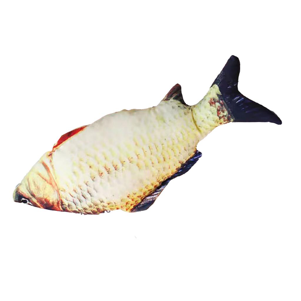 Fish Pet Chewing Toy Bite Resistant Teeth Grinding Cat Catnip Toy Interactive Anxiety Reduction Soft Plush Cat Toy for