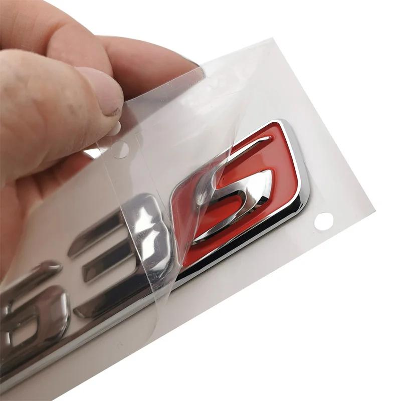 OTOKIT Chrome ABS C63s C43s Plastic Car Trunk Rear Letters Badge Emblem Emblems Decal Sticker for Mercedes Benz C Class C63S C43 AV1