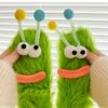 1 Pair Cartoon Socks Funny Expression Decoration Animal Big Eyes Thick Fuzzy Plush Warmth Retention Fall Winter Floor Socks Holiday Gift