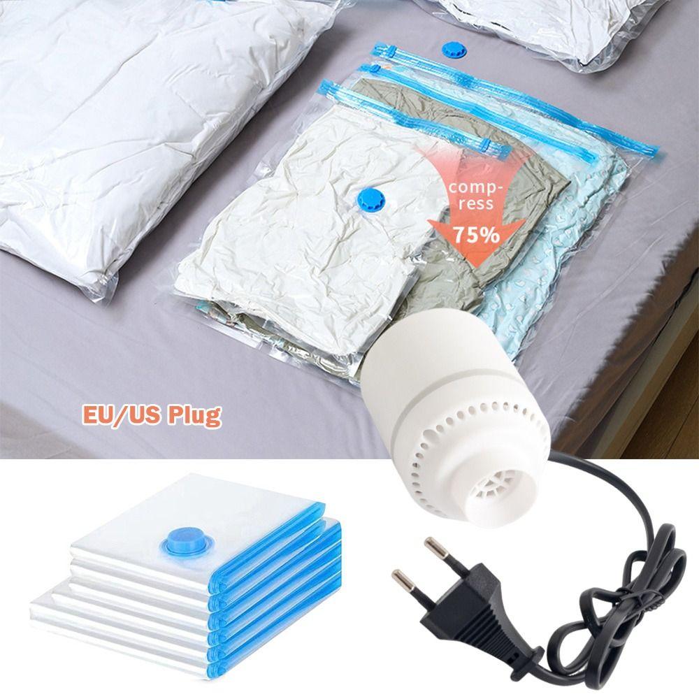 Portable Electric Vacuum Pump EU/US Plug Compression Bag Clothes Blankets Storage