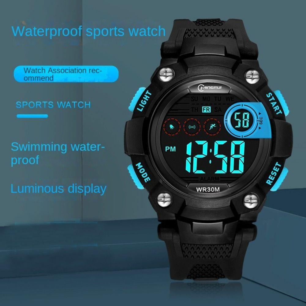 30M Waterproof Electronic Watch Outdoor Sport Wristwatches Fashion Alarm Clock Kids