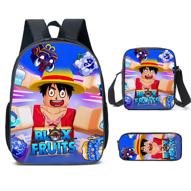 Lovely And Airy Roblox Blox Fruits Backpack For Kids In Grade 1-2
