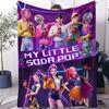 K Pop Demon Hunters Blanket Soft Warm Flannel Throw Hot Anime Fan Gift for Travel Camping Sofa Bed Cover Living Room Dorm Decor