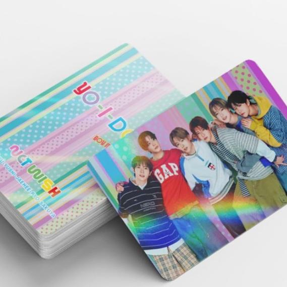 NCT WISH Hologram Photocard & Sticker Set - 124pcs (60 Photocards + 64 Stickers)