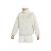 Nike Vollständiger Druck Stehkragen Kunstfell Warm Gerade Langarm Baumwolljacke Damen Oberbekleidung Weiß DQ6843-072