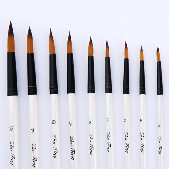 12 pezzi/set pennelli per pittura acrilica, acquerello, olio, kit per artigianato artistico