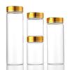 47mm Gold Cap Glass Bottle for Cordyceps, Agarwood, Medicine, Candy, Wish, or Drift.