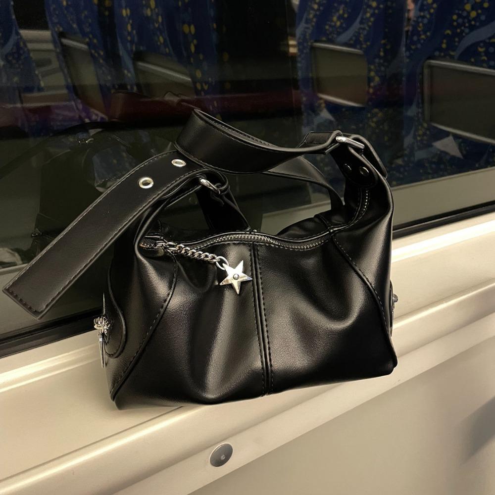 Gothic Y2K Underarm Bag Harajuku Punk Crossbody Bag Temperament PU Shoulder Bag  Portable