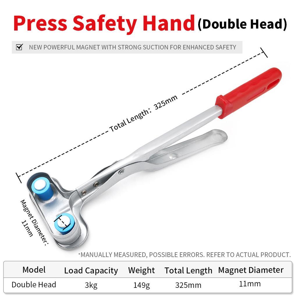 Punch Press Safety Hand Plier Punch Accessories Suction Cup Stamping Security Handle Strong Magnetic Claw Pick Up Forceps Tool