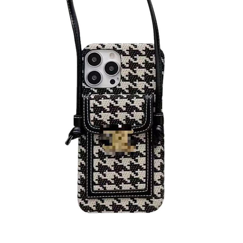 Houndstooth Luxury Crossbody Case for Huawei Mate50 Pro/P40 Pro/Mate40 Pro