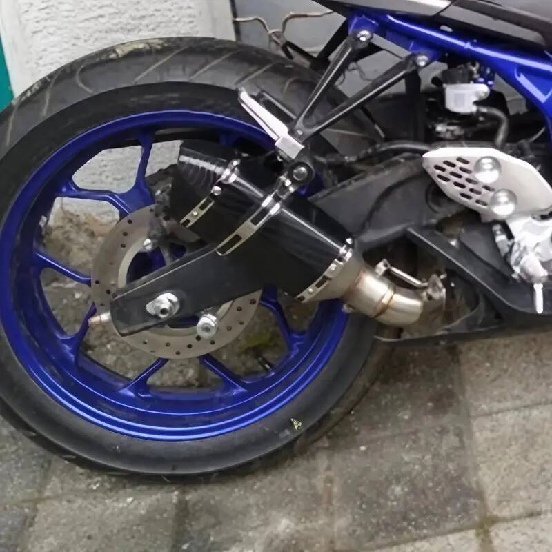 Motorrad R25 Mt25 Für Mt03 R3 Yzfr3 Yamaha YZF Auspuff Mittelverbindungsrohr Verbinden 51mm Motorrad Auspuff Schalldämpferrohr