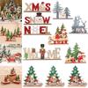 Decor Christmas Wooden Table Desktop Sign Xmas Gifts New Year Home Ornaments