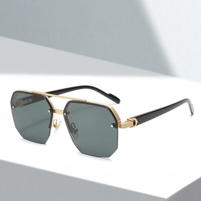 New Rimless Fashion Sunglasses for Women Men Casual Gradient Glasses for Summer Outdoors Beach Party Brand Designer UV400